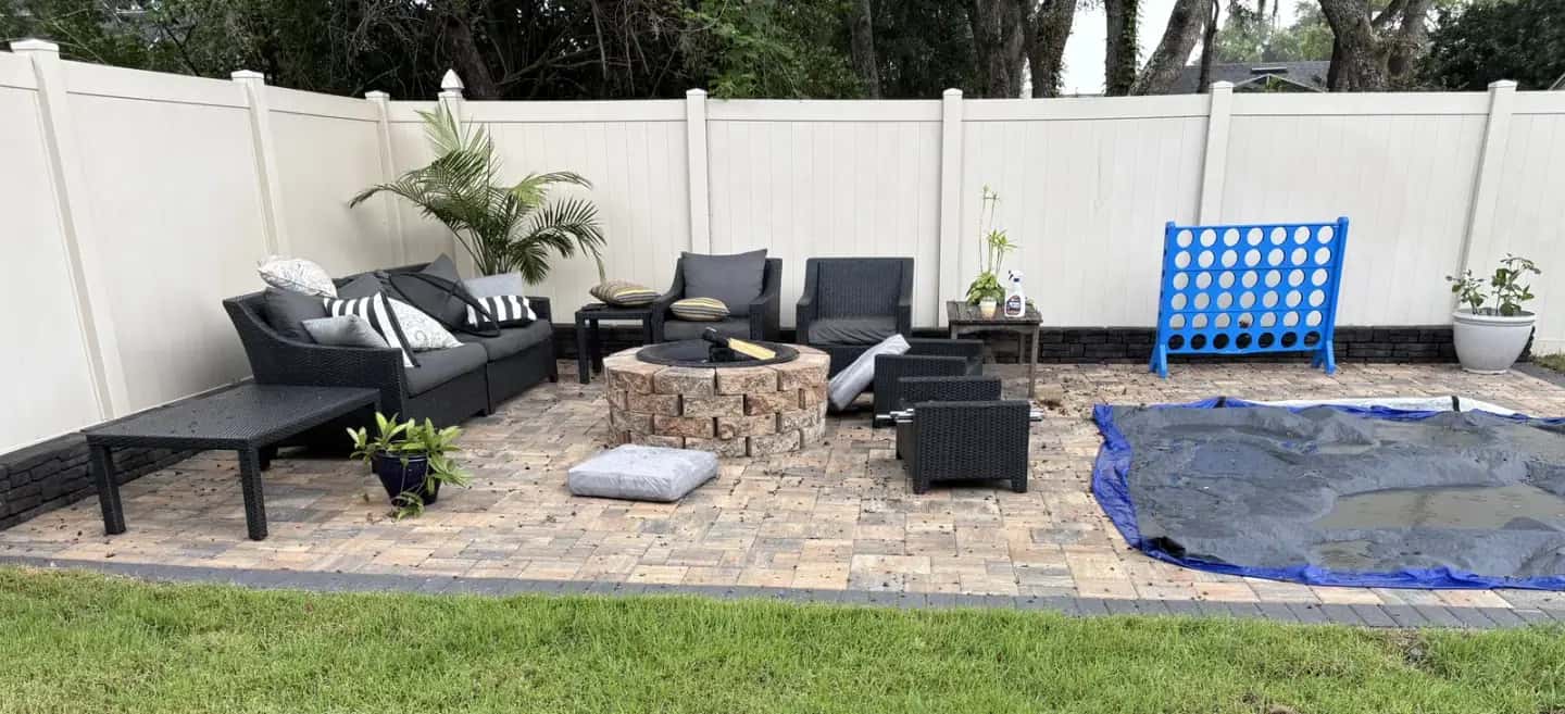 Paver Patio with Fire Pit
